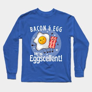 Funny Bacon and Egg Shirt, Unisex breakfast shirt, Funny Breakfast and Cooking Shirt, Gift shirt for Egg and Bacon Lover, Funny Slogan shirt Long Sleeve T-Shirt